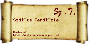 Szüts Terézia névjegykártya